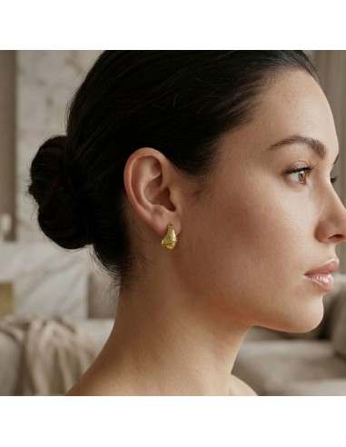 Hammered 925 Sterling Silver Drop Earrings 