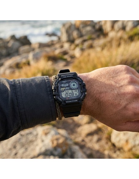 Casio Herren Digital Armbanduhr Timeless Collection Schwarz WS-1700H-1AVEF