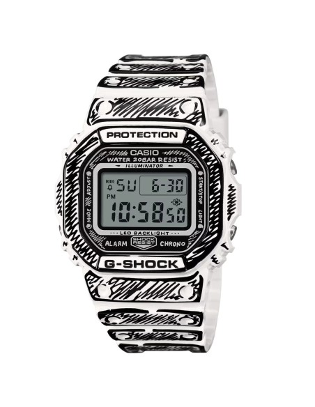 Casio G-Shock Herren-Digitalarmbanduhr Weiß DW-5600JV-7ER