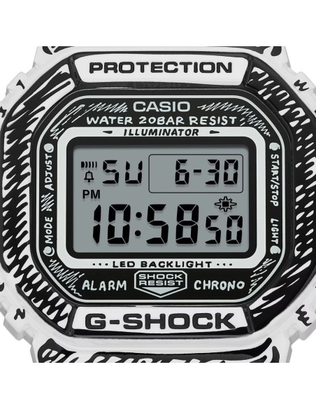 Casio G-Shock Herren-Digitalarmbanduhr Weiß DW-5600JV-7ER