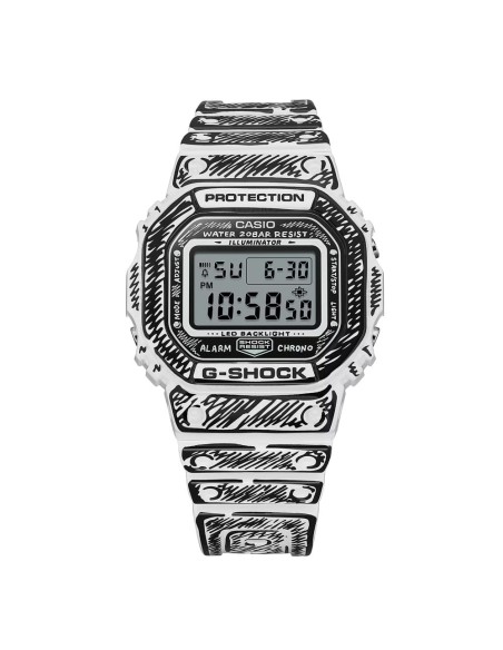 Casio G-Shock Herren-Digitalarmbanduhr Weiß DW-5600JV-7ER