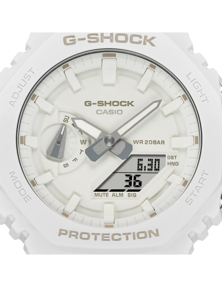Casio G-Shock Orologio da Polso Analogico Digitale da Uomo Total White GA-2100-7A7ER