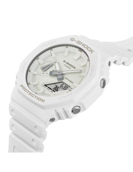 Casio G-Shock GA-2100-7A7ER Herren-Armbanduhr mit Analoger und Digitaler Anzeige in Weiß