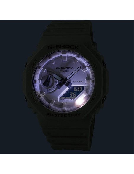 Casio G-Shock Orologio da Polso Analogico Digitale da Uomo Total White GA-2100-7A7ER