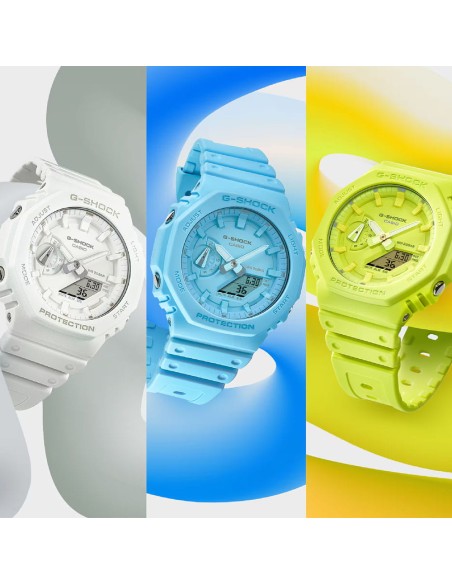 Casio G-Shock GA-2100-7A7ER Men's Analog Digital Wristwatch in Total White