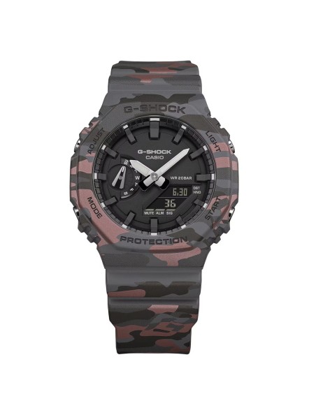 Casio G-Shock Men's Analog Digital Wristwatch Camouflage Purple and Black GA-2100CM-8AER