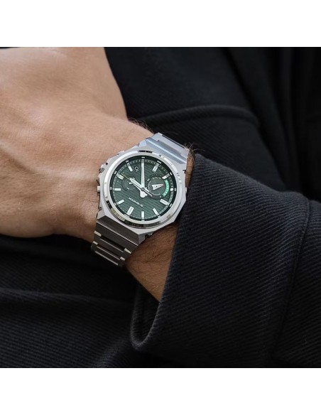 Casio G-Shock G-Steel Herren-Armbanduhr, Analog, Grünes Zifferblatt, GST-B1000D-3AER