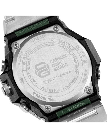 Casio G-Shock G-Steel Herren-Armbanduhr, Analog, Grünes Zifferblatt, GST-B1000D-3AER