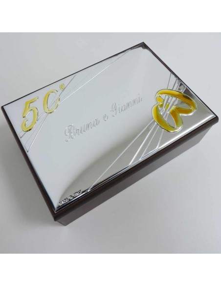 Cornice Portafoto Lucida Effetto Stropicciato cm 18x24 in Argento 