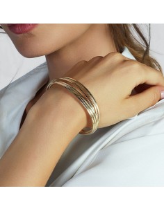 Gold Plated Sterling Silver Six Intertwined Strands Oval... 2