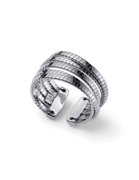 Sterling Silver Five Intertwined Strands Ring 