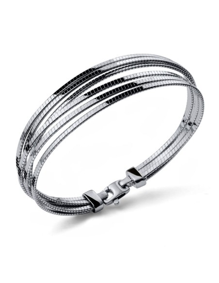 Bracciale Rigido Sei Fili Intrecciati in Argento 925 Unoaerre 6679