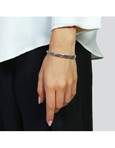 Dreireihiges Armband aus 925er Sterlingsilber 