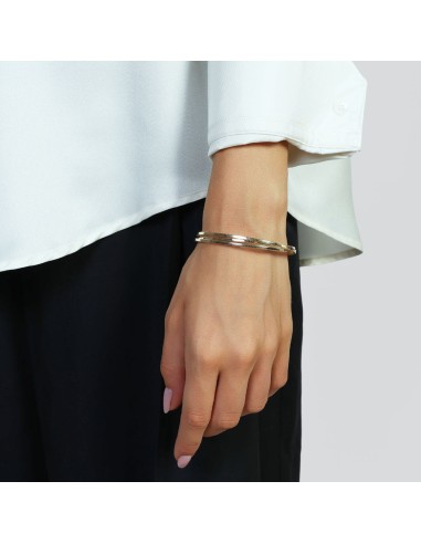 Bracciale Rigido Tre Fili Intrecciati in...