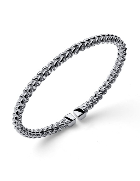 Sterling Silver Grain of Rice Chain Bangle