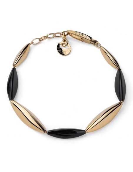 Gold-Plated Sterlingsilver Black Aria Bracelet Unoaerre