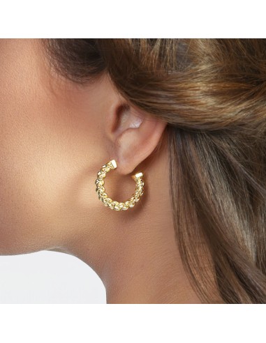 Gold Plated Sterling Silver Grain of Rice Hoop...