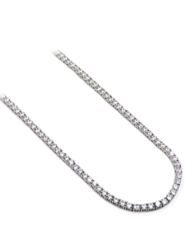 Collana Tennis in Argento 925 e Zirconi Bianchi
