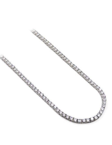 925 Sterling Silver Tennis Necklace 