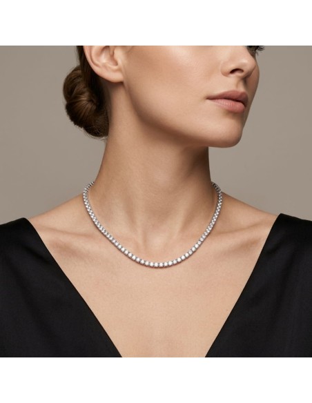 925 Sterling Silver Tennis Necklace 