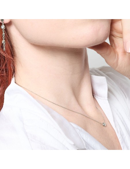 Collana Punto Luce in Argento 925 con Zircone Bianco 6549 Unoaerre