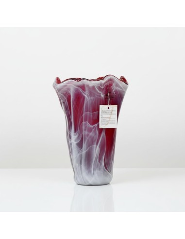 Vaso in Vetro di Murano Rosso Tide Iris 