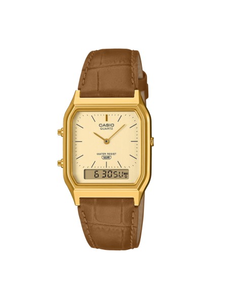 Casio Unisex Analog Digital Wristwatch Gold Dial Vintage Collection AQ-230EGL-9AEF