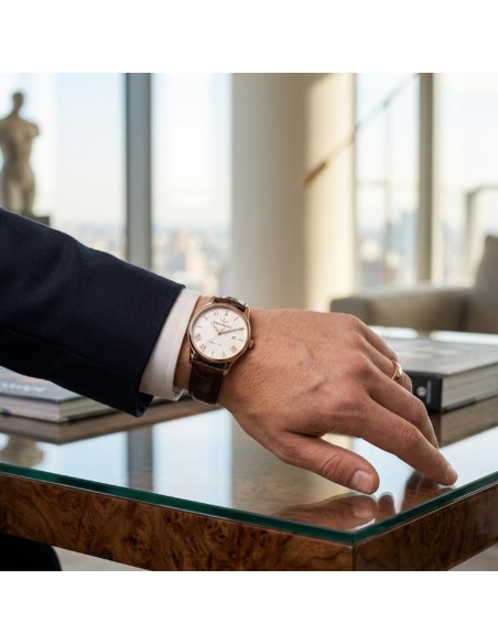 Lucien Rochat Montreux R0451115004 Herren-Armbanduhr Weißes Zifferblatt Braun