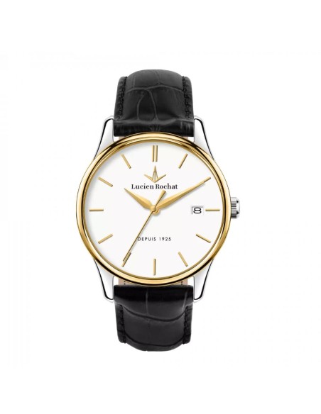 Lucien Rochat Montreaux Men’s Watch R0451115007 – White Silver Dial, Gold Case