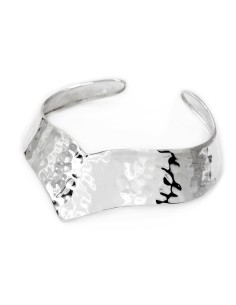 Collana Choker a V in Argento 925 Martellato