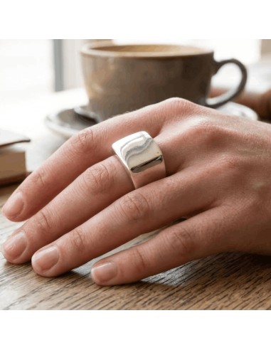 925er Sterlingsilber Quadratischer Ring