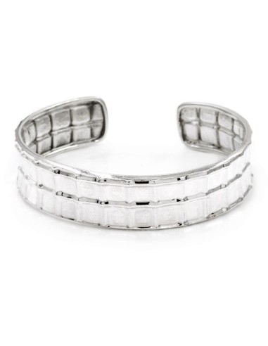 Mesh Pattern 925 Sterling Silver Bangle Bracelet 