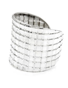 Armreif aus 925er Sterlingsilber mit Netzmuster