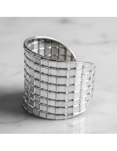 Bracciale Schiava in Argento 925 Pattern a Rete