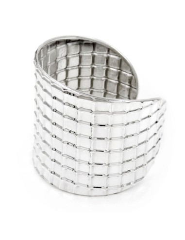 Armreif aus 925er Sterlingsilber mit Netzmuster