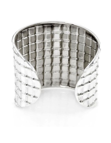 Armreif aus 925er Sterlingsilber mit Netzmuster