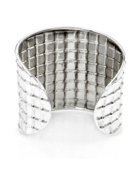 Armreif aus 925er Sterlingsilber mit Netzmuster