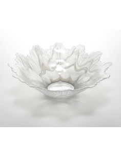 Vaso in Vetro di Murano Bianco Tide Iris Altezza cm 32