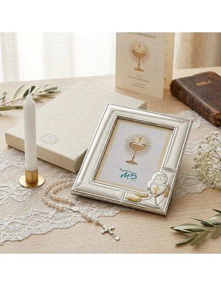 First Communion Picture Frame with Customizable Frame