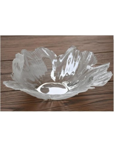 White Murano Glass Pansy Iris Centerpiece 