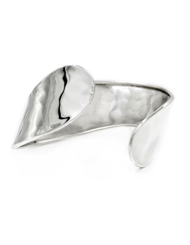 Wellenförmiges Armreif aus 925er Sterlingsilber