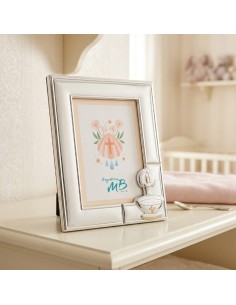 Customizable Silver Christening Picture Frame with Candle... 2