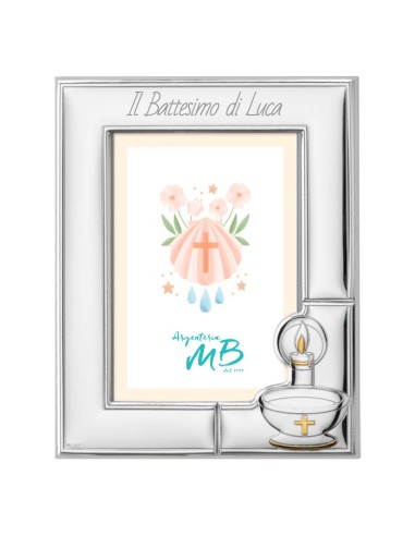 Cornice Portafoto Battesimo Personalizzabile in...