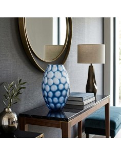 ONLYLUX Blue Bubble Glass Geode Vase OL03165 2