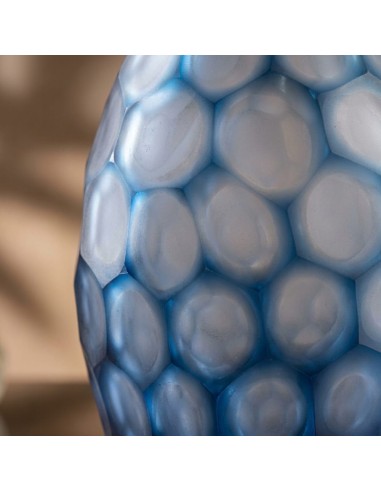 ONLYLUX Blue Bubble Glass Geode Vase OL03165