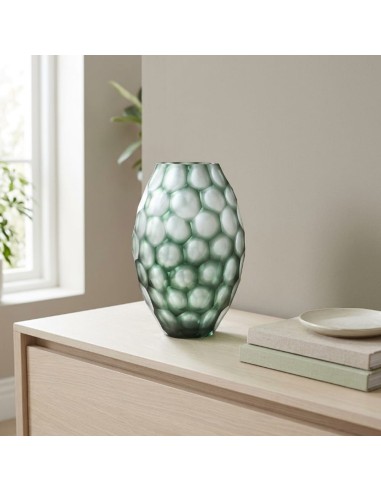 ONLYLUX Grüne Blasenglas-Geodenvase OL03167