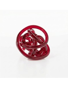  Scultura Artistica Il Nodo dell’Amore Rosso in Vetro...