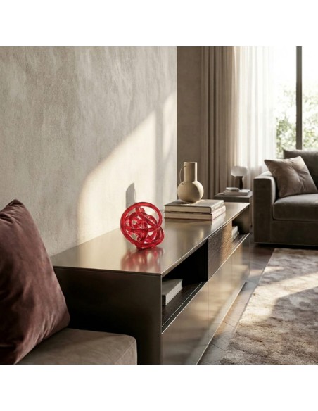  Scultura Artistica Il Nodo dell’Amore Rosso in Vetro Lavorata a Mano OL02080 ONLYLUX