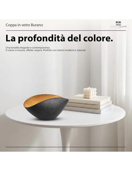 Burano Material Black and Gold Cup Centerpiece OL02303 ONLYLUX