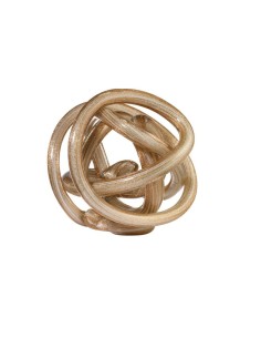 HHandcrafted Glass Love Knot White Glitter Artistic...